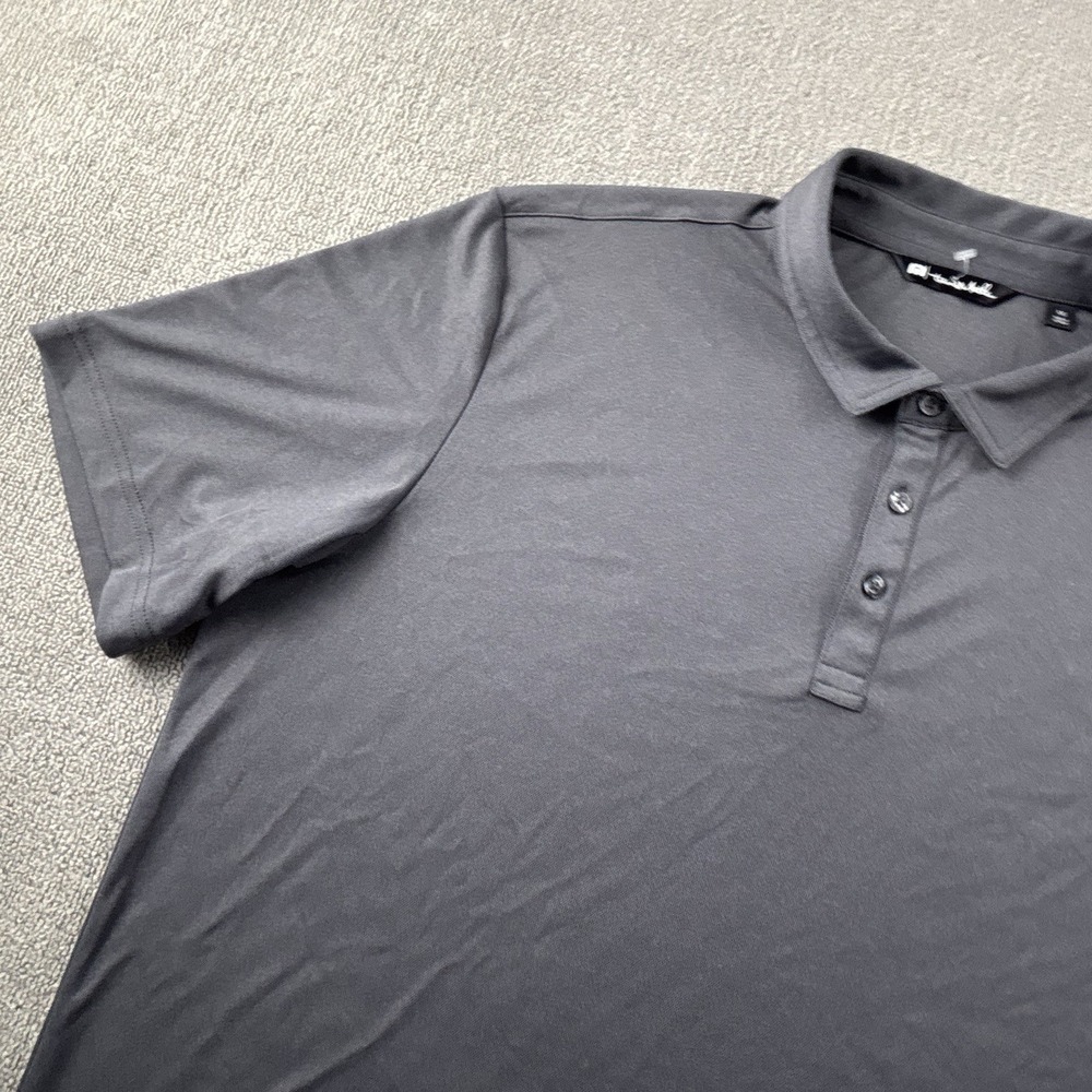 Travis Mathew Polo Shirt Adult 2XL XXL Gray Short Sleeve Golf Golfing Casual Men - Picture 2 of 15